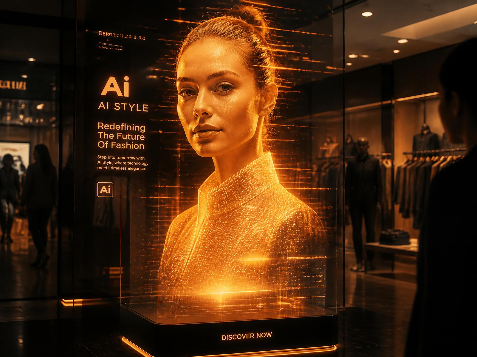 AI digital human hologram billboard